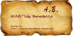 Alföldy Benedetta névjegykártya